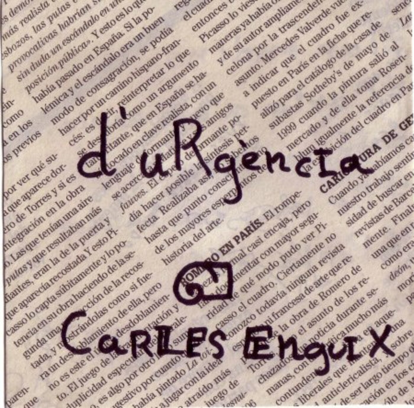 Carles Enguix - D'Urgència | musica en valencià